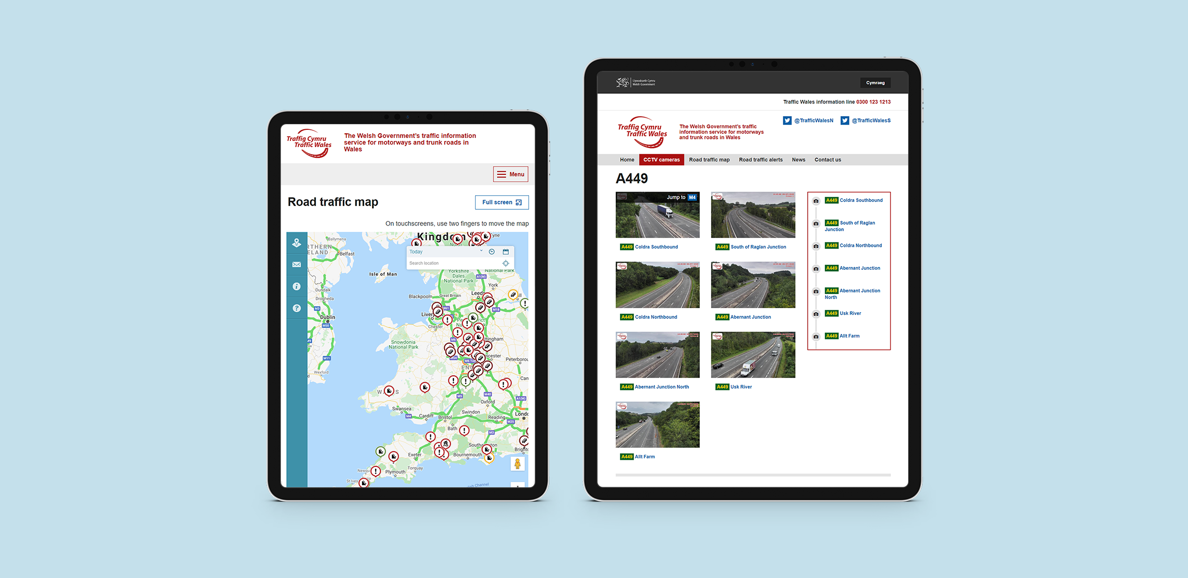Traffic Wales content examples