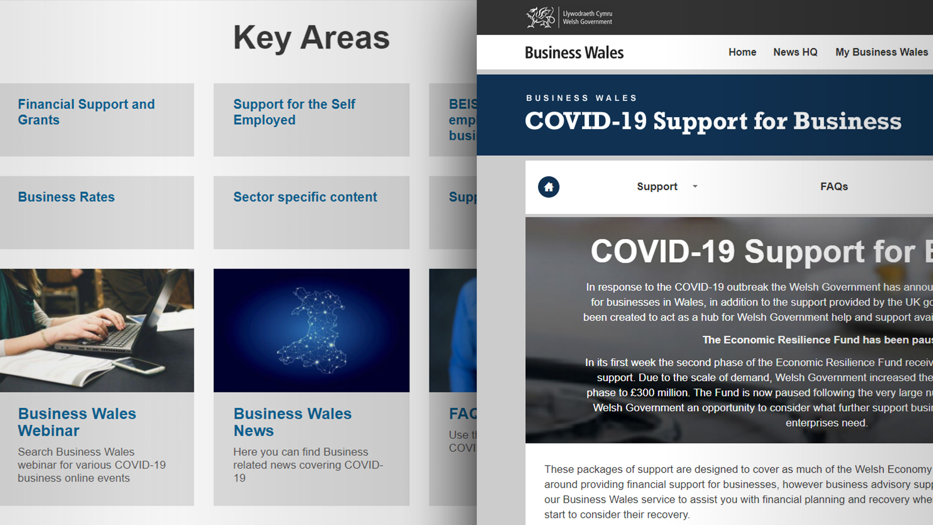 covid support Welsh Government